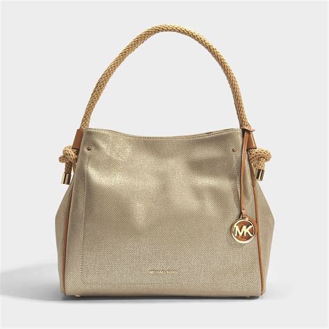 michael kors canvas handbag gold chain|michael kors purse chain strap.